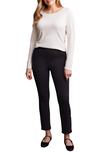 Pull on Ankle Pant With Hem Detail