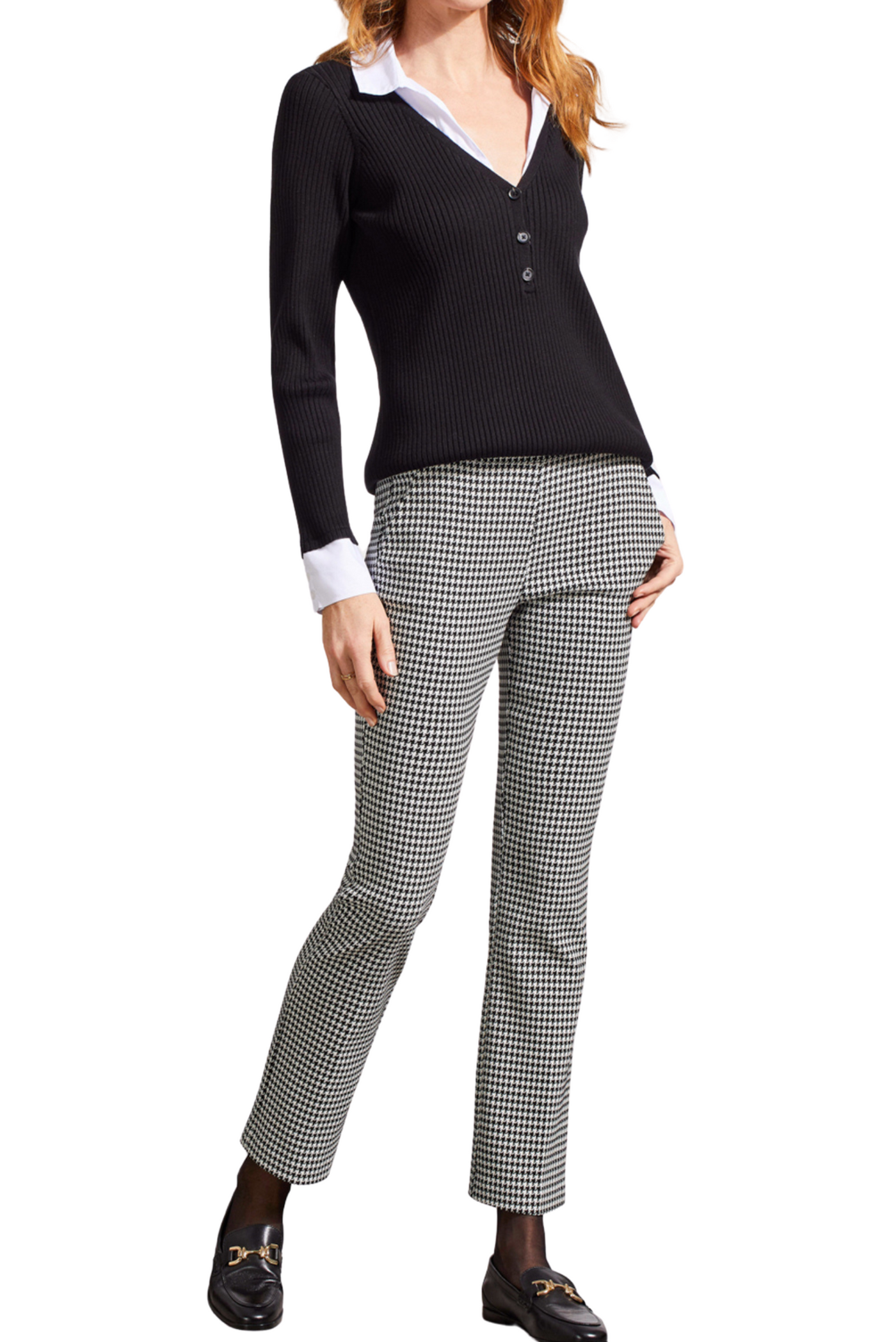 Houndstooth Pull On Pant