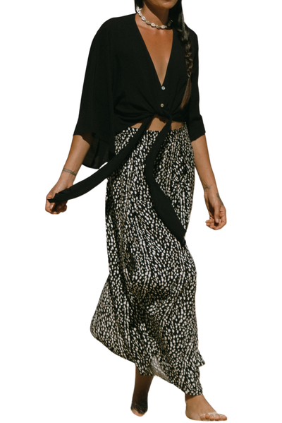 Front Tie Kimono Top