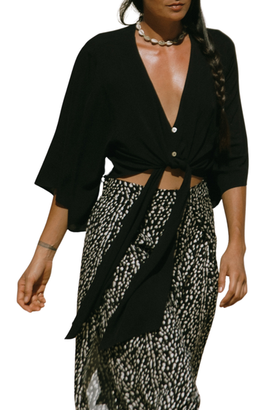 Front Tie Kimono Top