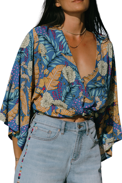 Front Tie Kimono Top