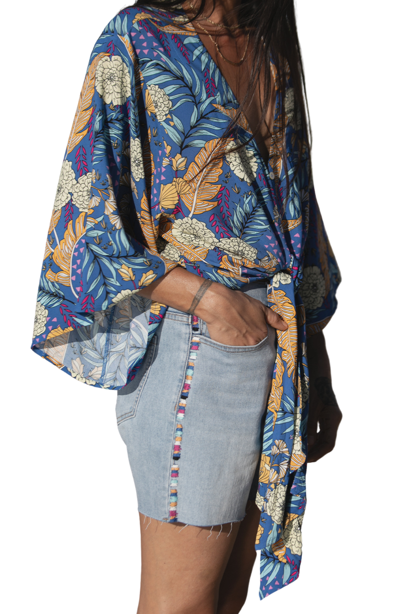 Front Tie Kimono Top