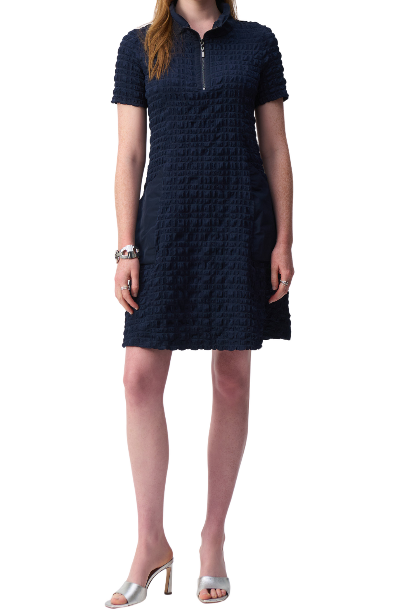 Bubble Jacquard A-Line Dress