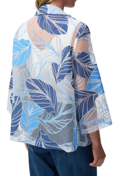 Leaf Print Trapeze Jacket / Shirt