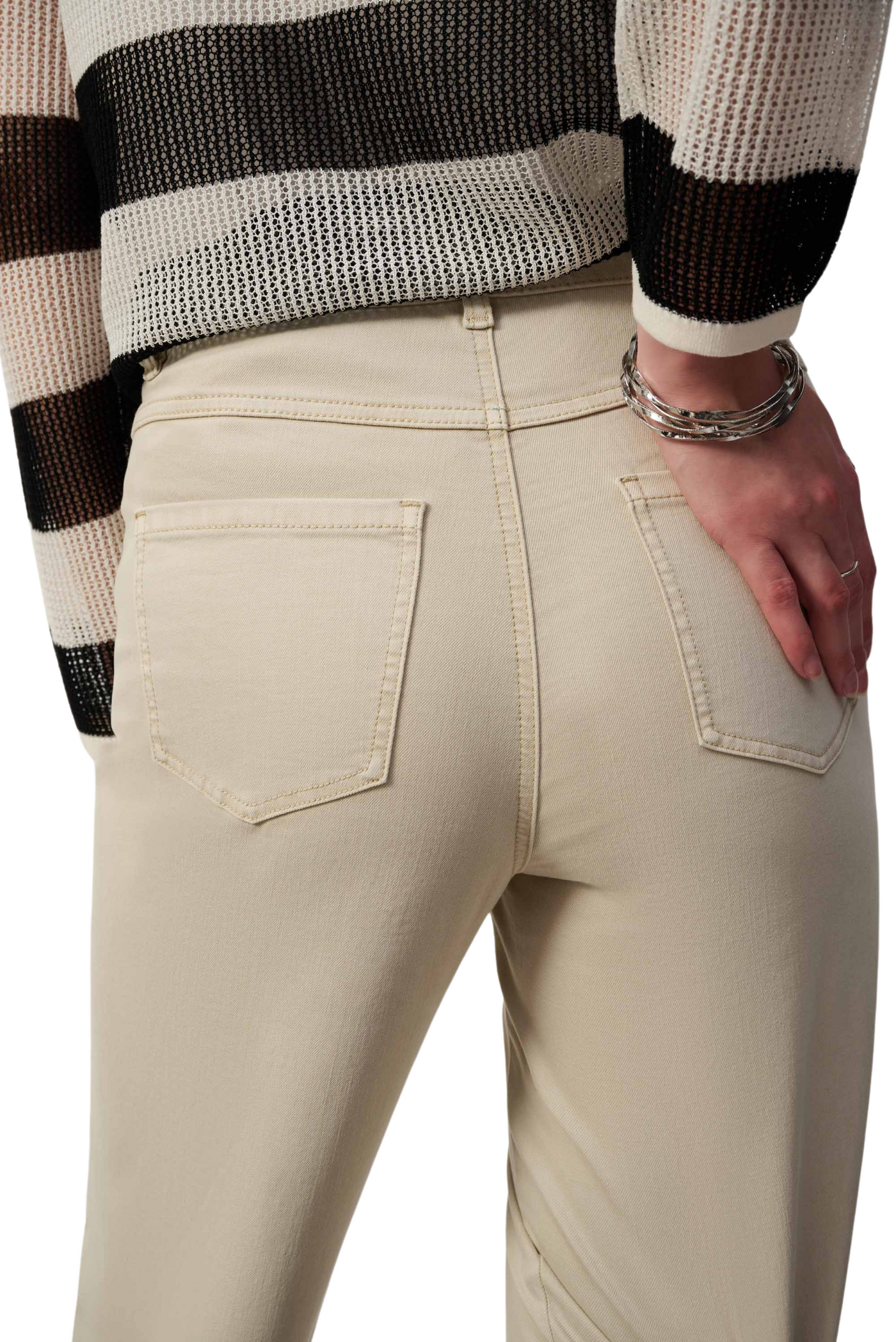 Culotte Jeans With Embellished Front Seam