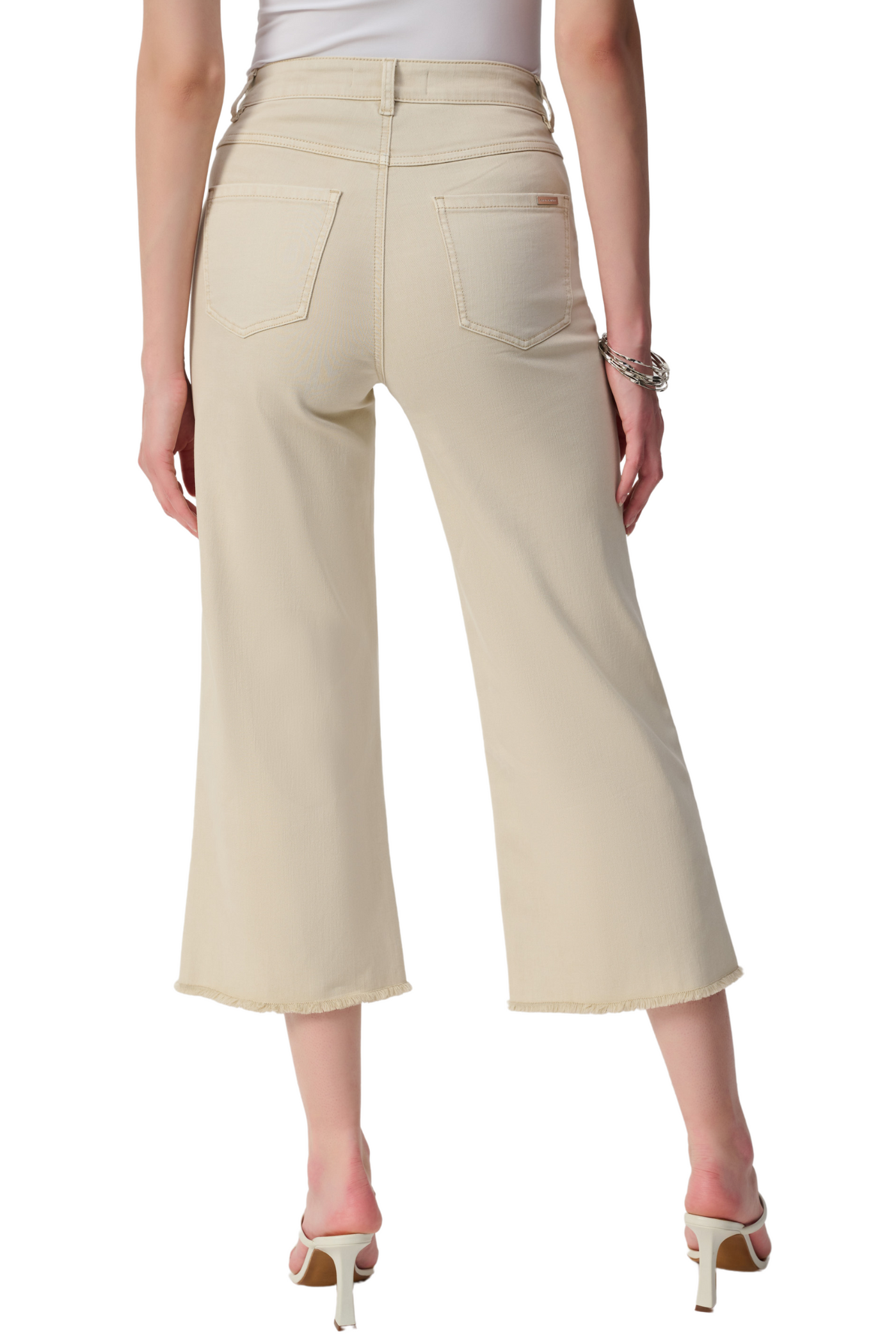 Culotte Jeans With Embellished Front Seam