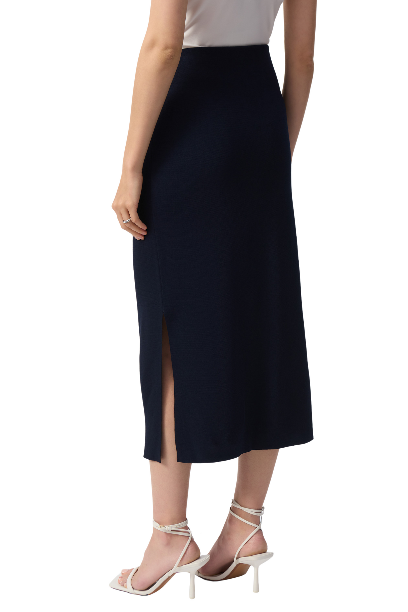 Sweater Knit Straight Midi Skirt