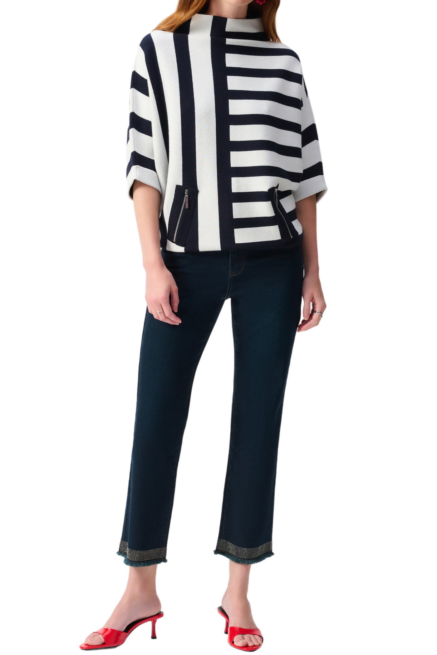 Jacquard Stripe Sweater