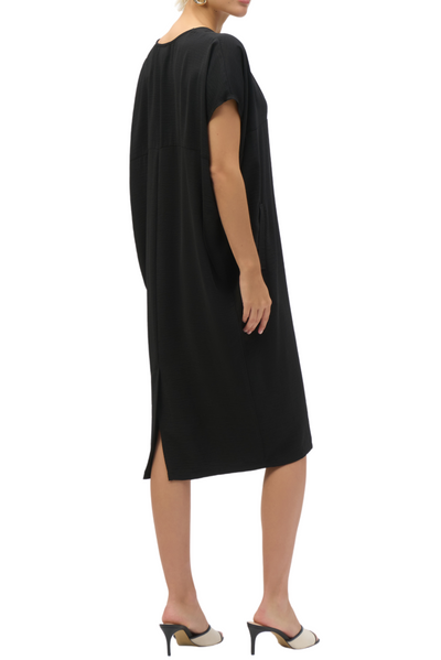 Gauze Short Sleeve Cocoon Dress