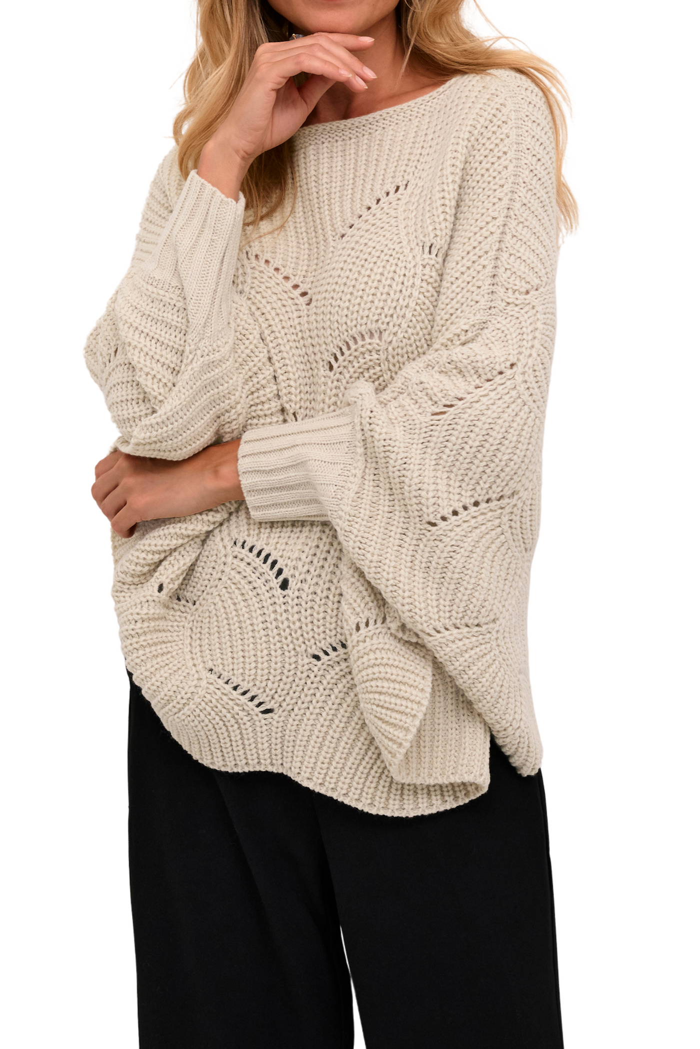 Mistletoe Knit Poncho