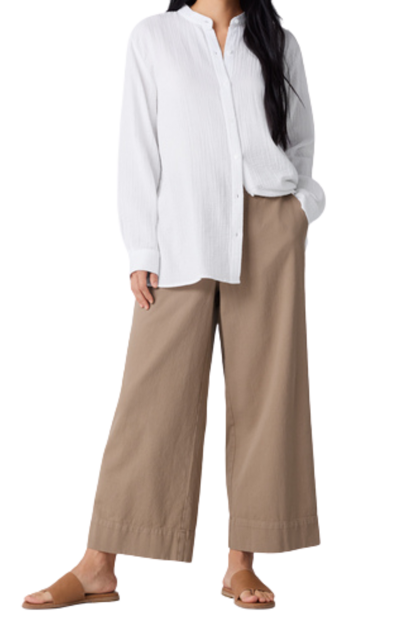 Utility Cotton Wide Leg Pant