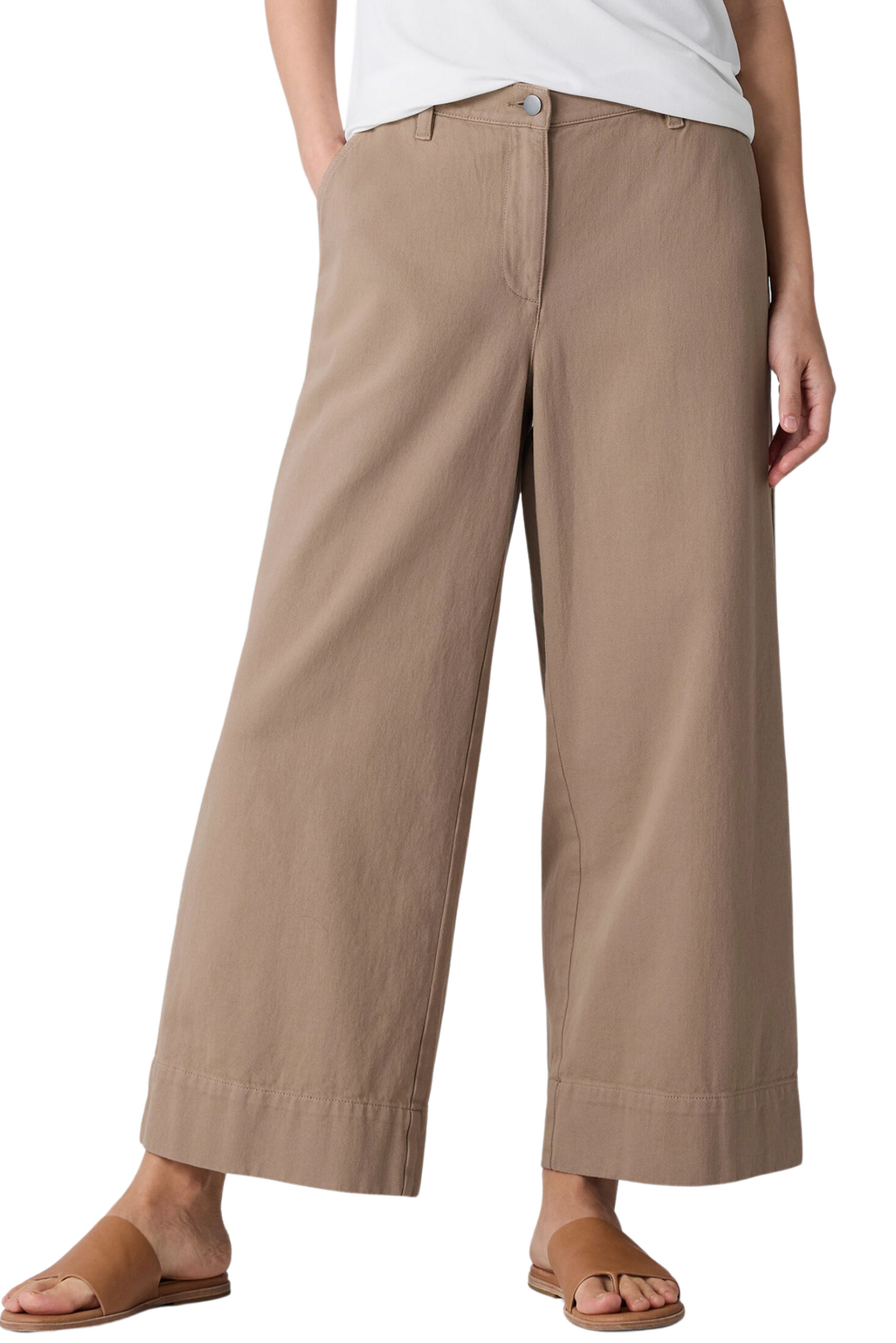 Utility Cotton Wide Leg Pant